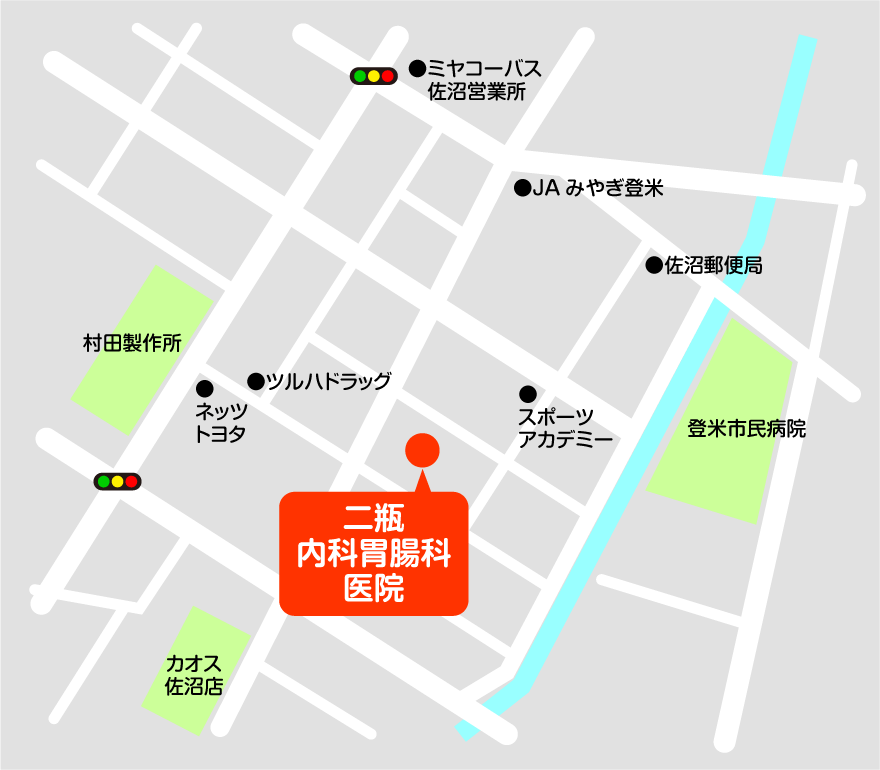 二瓶内科胃腸科医院 地図